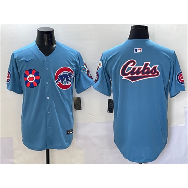 Chicago Cubs Team Big Logo Blue 2025 Tokyo Series 2nd Alternate Limited Stitched Jersey