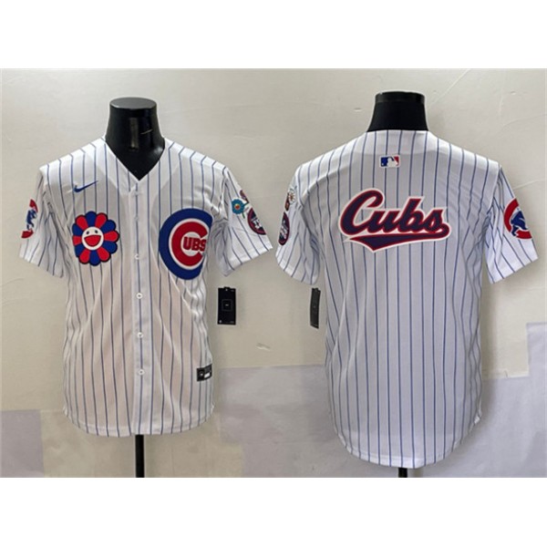 Chicago Cubs Team Big Logo White 2025 Tokyo Series Limited Stitched Jersey