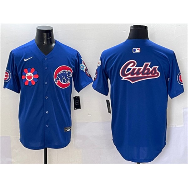 Chicago Cubs Team Big Logo Royal 2025 Tokyo Series Limited Stitched Jersey