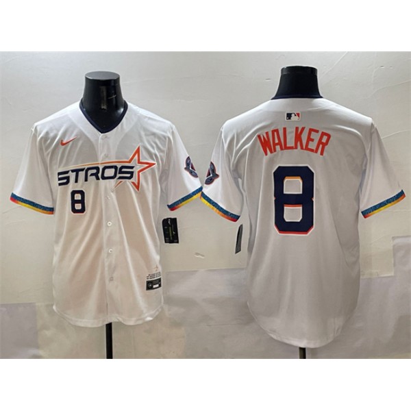 Houston Astros #8 Christian Walker White 2025 City Connect Limited Stitched Jersey