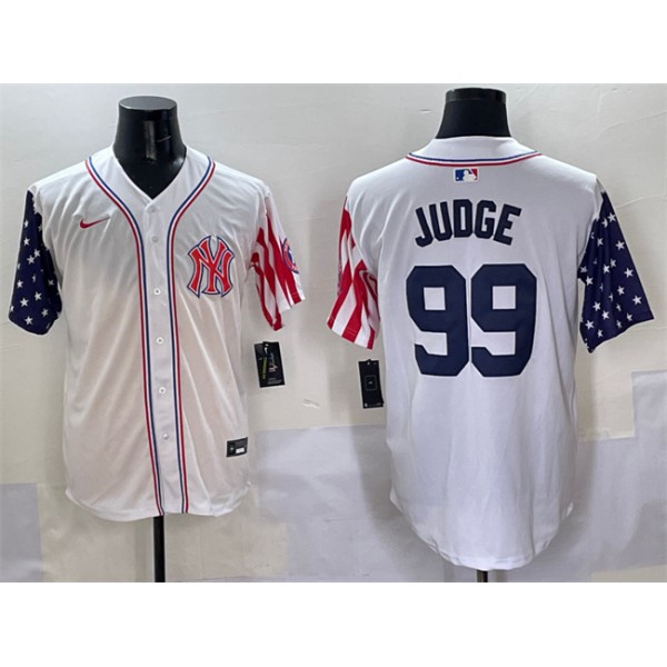 New York Yankees #99 Aaron Judge White American Style Limited Stitched Jersey