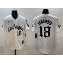 Los Angeles Dodgers #18 Yoshinobu Yamamoto White Mexico 2025 LA Gothic Style With Fernando Patch Vapor Premier Limited Stitched Jersey