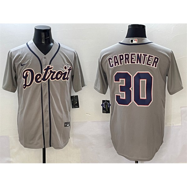 Detroit Tigers #30 Kerry Carpenter Grey Cool Base Stitched Jersey