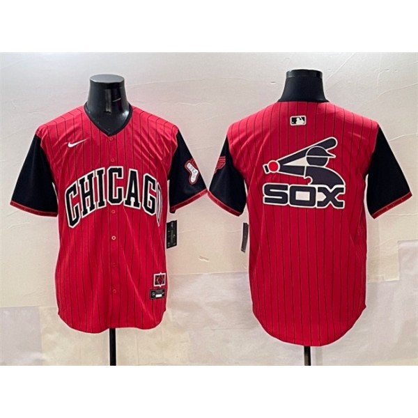 Chicago White Sox Team Big Logo Red Black 2025 City Connect Limited Stitched Jersey