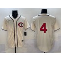 Chicago Cubs #4 Pete Crow-Armstrong Cream Field of Dreams Cool Base Stitched Jersey