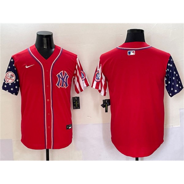 New York Yankees Blank Red American Style Limited Stitched Jersey