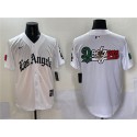 Los Angeles Dodgers Team Big Logo White Mexico 2025 LA Gothic Style With Fernando Patch Vapor Premier Limited Stitched Jersey