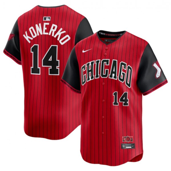 Chicago White Sox #14 Paul Konerko Red Black 2025 City Connect Limited Stitched Jersey