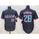 Miami Marlins #28 Kyle Stowers Black 2025 City Connect Limited Stitched Jersey