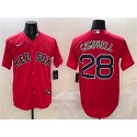 Boston Red Sox #28 Kristian Campbell Red Cool Base Stitched Jersey