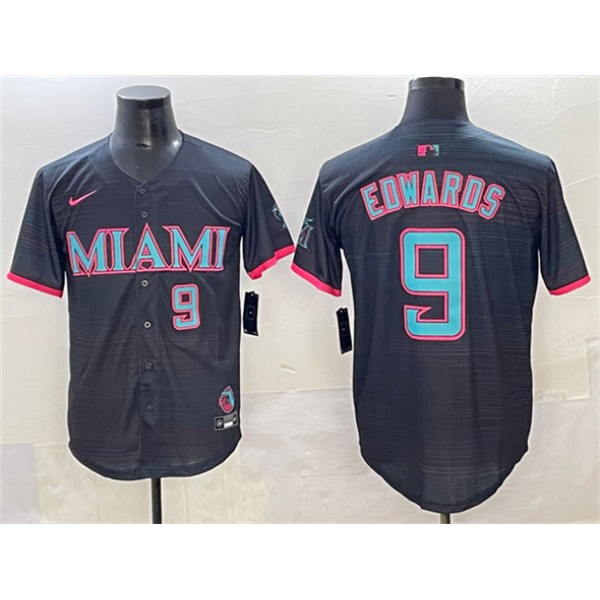 Miami Marlins #9 Xavier Edwards Black 2025 City Connect Limited Stitched Jersey