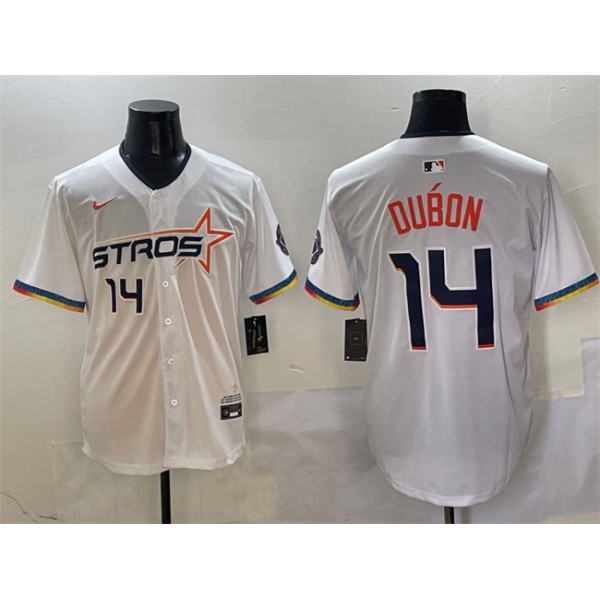Houston Astros #14 Mauricio Dubón White 2025 City Connect Limited Stitched Jersey