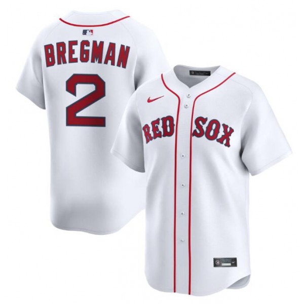 Boston Red Sox #2 Alex Bregman White 2024 Home Limited Stitched Jersey