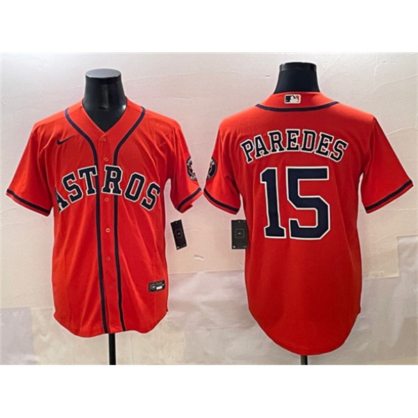 Houston Astros #15 Isaac Paredes Orange Cool Base Stitched Jersey