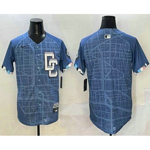 Washington Nationals Blank Blue 2025 City Connect Limited Stitched Jersey