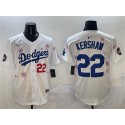 Los Angeles Dodgers #22 Clayton Kershaw White 2025 Tokyo Series Limited Stitched Jersey