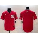 Washington Nationals Blank Red Limited Stitched Jersey