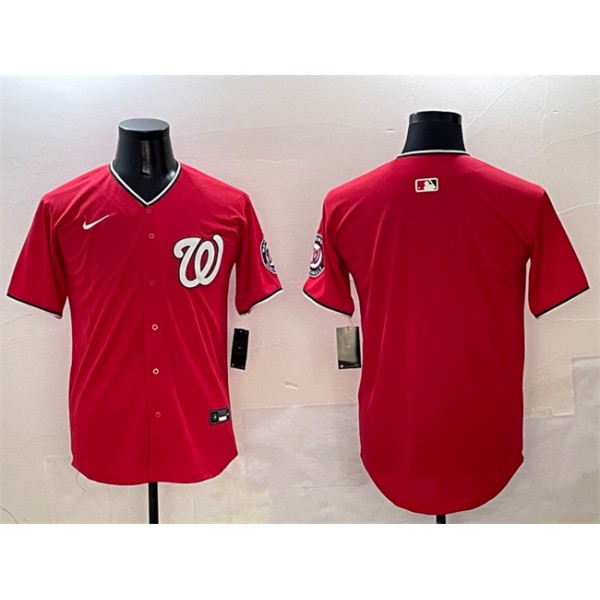 Washington Nationals Blank Red Limited Stitched Jersey