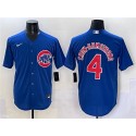 Chicago Cubs #4 Pete Crow-Armstrong Royal Cool Base Stitched Jersey