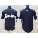Boston Red Sox Blank Black Gothic Vapor Limited Stitched Jersey