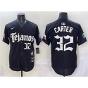 Texas Rangers #32 Evan Carter Black Mexico 2025 Vapor Premier Limited Stitched Jersey