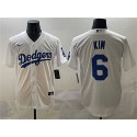 Los Angeles Dodgers #6 Hyeseong Kim White Cool Base Stitched Jersey