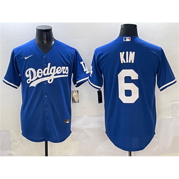 Los Angeles Dodgers #6 Hyeseong Kim Royal Cool Base Stitched Jersey