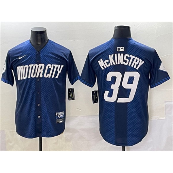 Detroit Tigers #39 Zach McKinstry 2024 Navy City Connect Cool Base Limited Stitched Jersey
