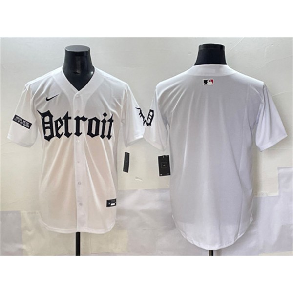 Detroit Tigers Blank White 'Motor Gothic Edition' Vapor Premier Limited Stitched Jersey