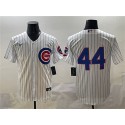 Chicago Cubs #44 Anthony Rizzo White Cool Base Stitched Jersey