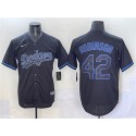 Los Angeles Dodgers #42 Jackie Robinson Black Fashion Stitched Jersey