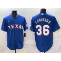 Texas Rangers #36 Wyatt Langford Royal Cool Base Limited Stitched Jersey