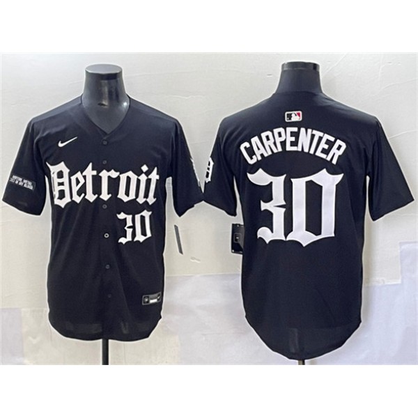 Detroit Tigers #30 Kerry Carpenter Black 'Motor Gothic Edition' Vapor Premier Limited Stitched Jersey
