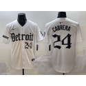 Detroit Tigers #24 Miguel Cabrera White 'Motor Gothic Edition' Vapor Premier Limited Stitched Jersey