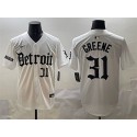 Detroit Tigers #31 Riley Greene White 'Motor Gothic Edition' Vapor Premier Limited Stitched Jersey