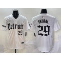 Detroit Tigers #29 Tarik Skubal White 'Motor Gothic Edition' Vapor Premier Limited Stitched Jersey