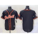 Detroit Tigers Blank Black With Patch Cool Base Stitched Jersey