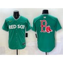Boston Red Sox Team Big Logo Green 2025 City Connect Limited Stitched Jersey