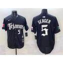 Texas Rangers #5 Corey Seager Black Mexico 2025 Vapor Premier Limited Stitched Jersey