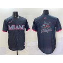 Miami Marlins Team Big Logo Black 2025 City Connect Limited Stitched Jersey