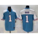 Tennessee Titans #1 Cameron Ward Blue White 2025 Draft F.U.S.E. Vapor Limited Stitched Jersey