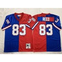 Buffalo Bills #83 Andre Reed Blue Red Splite Throwback Stitched Jersey