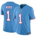 Tennessee Titans #1 Cameron Ward Blue 2025 Draft F.U.S.E. Throwback Vapor Limited Stitched Jersey