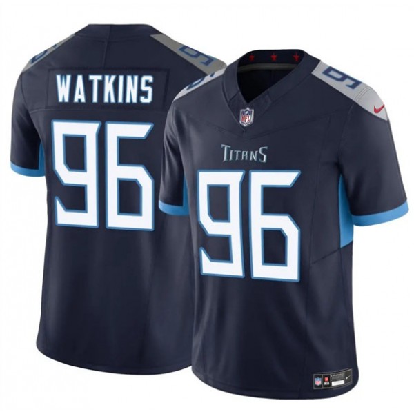 Tennessee Titans #96 Carlos Watkins Navy 2025 F.U.S.E. Vapor Limited Stitched Jersey