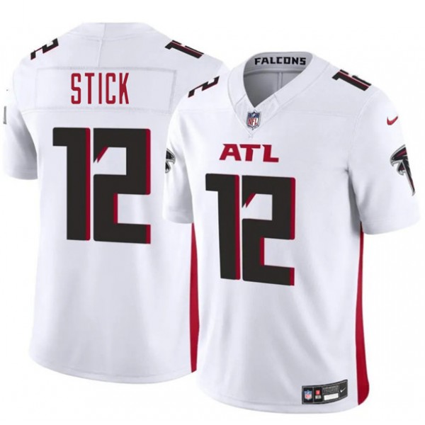 Atlanta Falcons #12 Easton Stick White 2025 F.U.S.E. Vapor Untouchable Limited Stitched Jersey