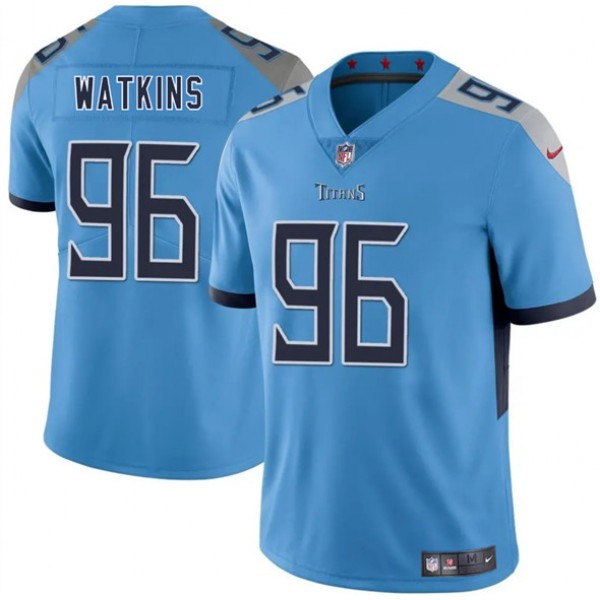 Tennessee Titans #96 Carlos Watkins Blue 2025 F.U.S.E. Vapor Limited Stitched Jersey
