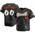 San Francisco Giants Customized Black 2025 City Connect Stitched Jersey