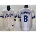 Los Angeles Dodgers #8 Enrique Hernández White City Connect Cool Base Stitched Jersey