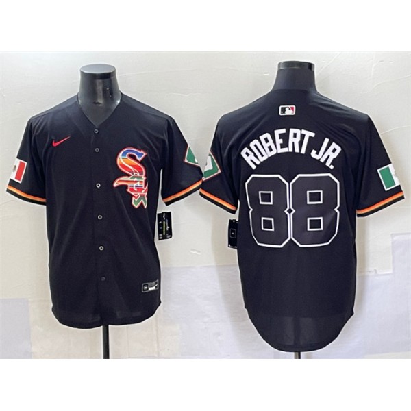 Chicago White Sox #88 Luis Robert Jr. Black Mexico Limited Stitched Jersey
