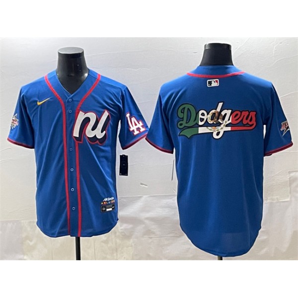 National League Los Angeles Dodgers Team Big Logo Blue 2025 All-Star Edition Limited Stitched Jersey